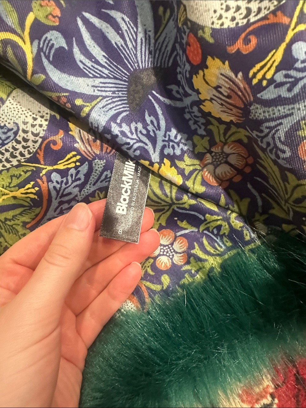 Blackmilk Teal Furbulous Jacket - Picture 6 of 6